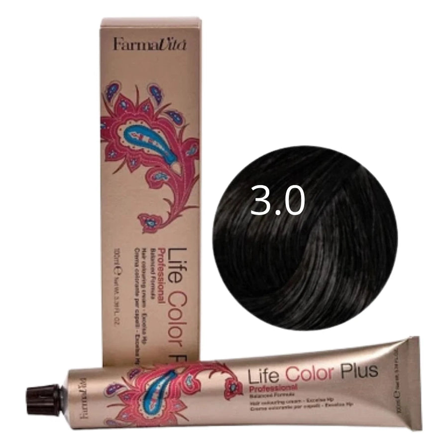 FarmaVita Life Color Plus 3.0 Dunkelbraun – Haarfarbe 100 ml 2