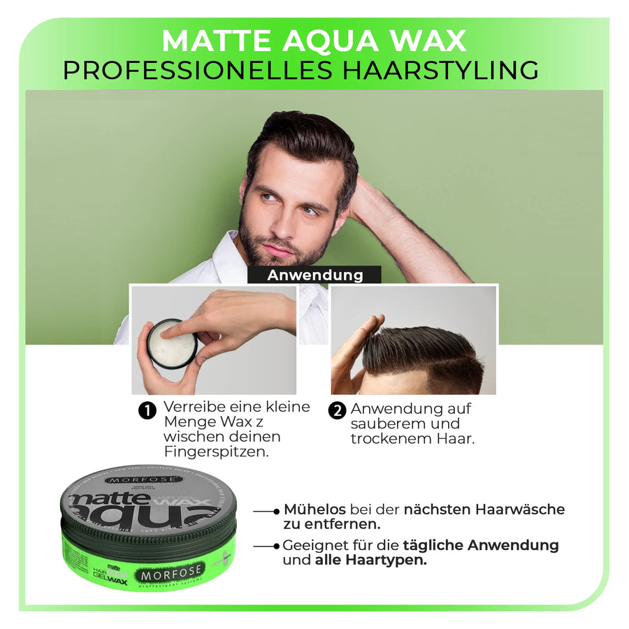 Morfose Haarwachs Gel Matte Aqua 175 ml 3
