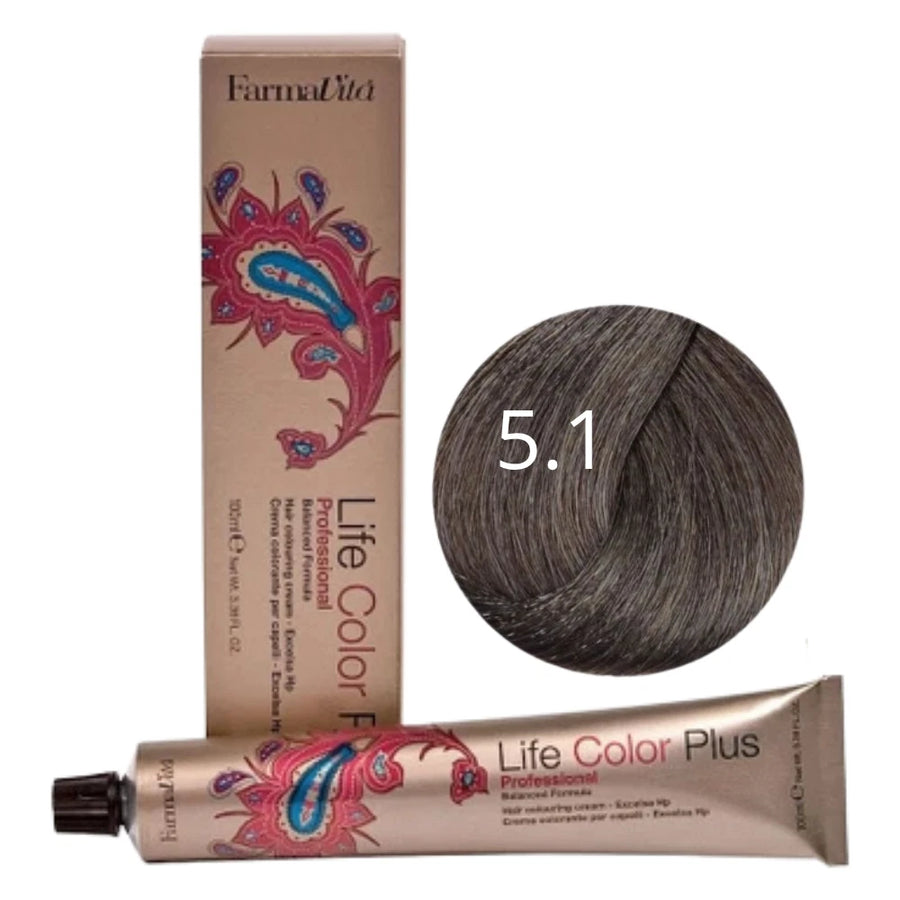 FarmaVita Life Color Plus 5.1 Hellbraun Asch – Haarfarbe 100 ml 2