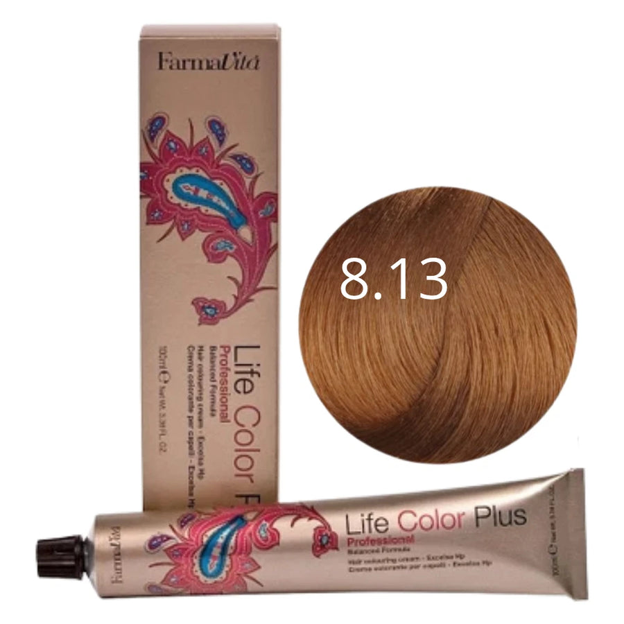 FarmaVita Life Color Plus 8.13 Hellblond Beige – Haarfarbe 100 ml 2