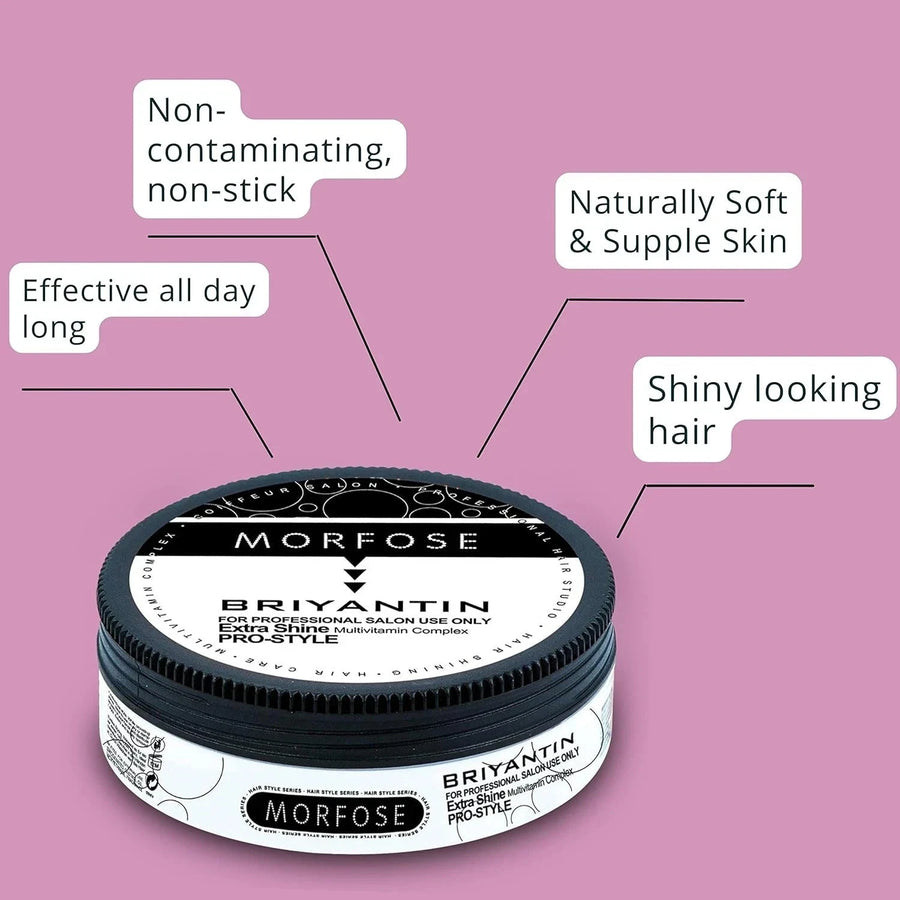 Morfose Hair Wax Extra Shine 175ml Hair Wax Brilliantine 5