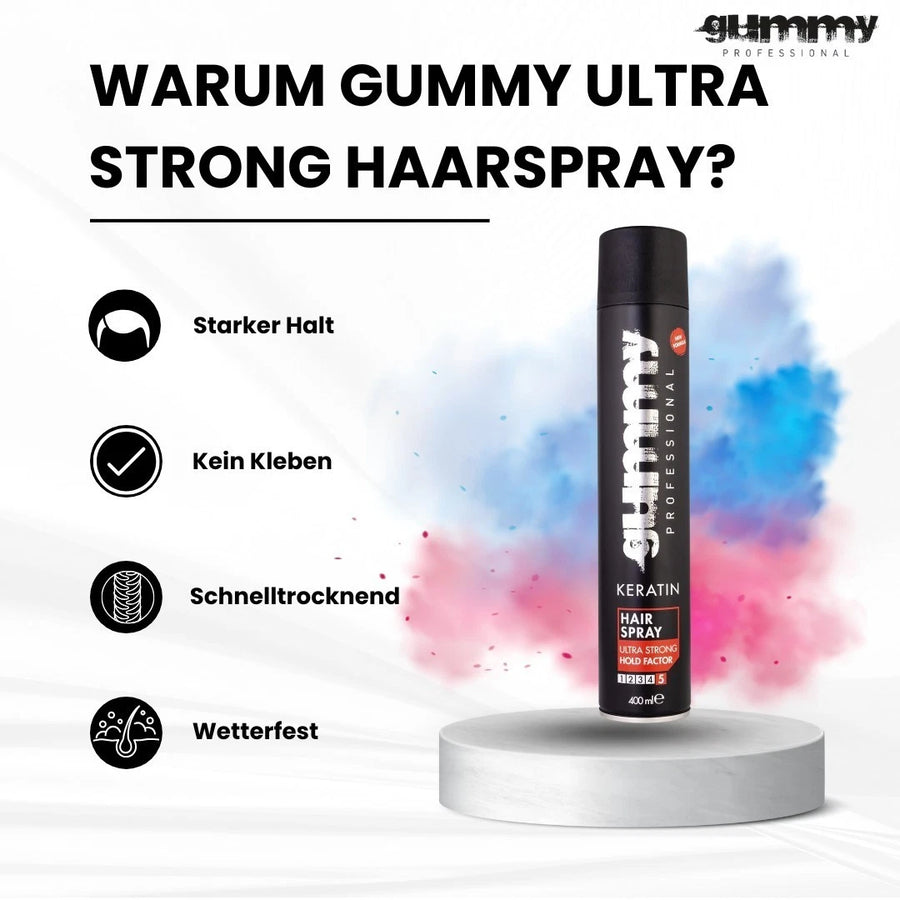 Gummy Haarspray Keratin Ultra Strong 400 ml 3