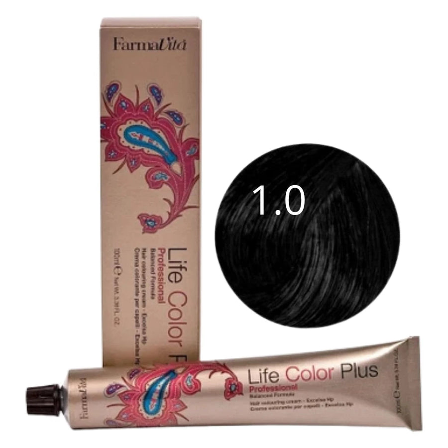 FarmaVita Life Color Plus 1.0 Schwarz – Haarfarbe 100 ml 2