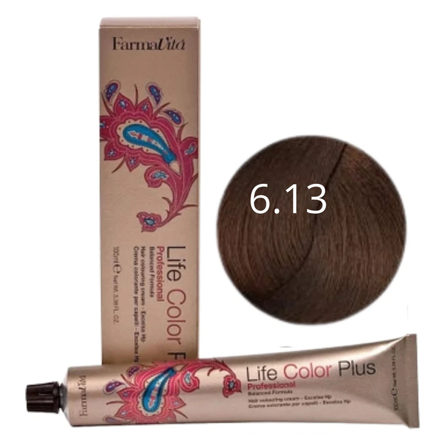 FarmaVita Life Color Plus 6.13 Dunkles Beigeblond – Haarfarbe 100 ml 2
