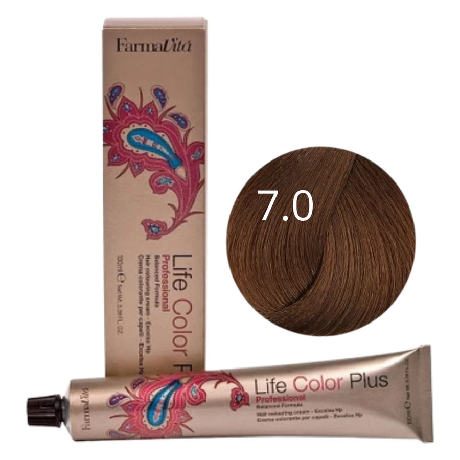 FarmaVita Life Color Plus 7.0 Mittelblond Intensiv – Haarfarbe 100 ml 2